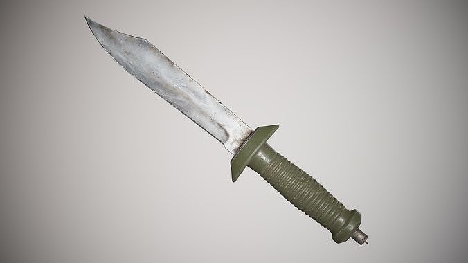 Soviet USSR Big Hunting Knife Low-poly 3D model