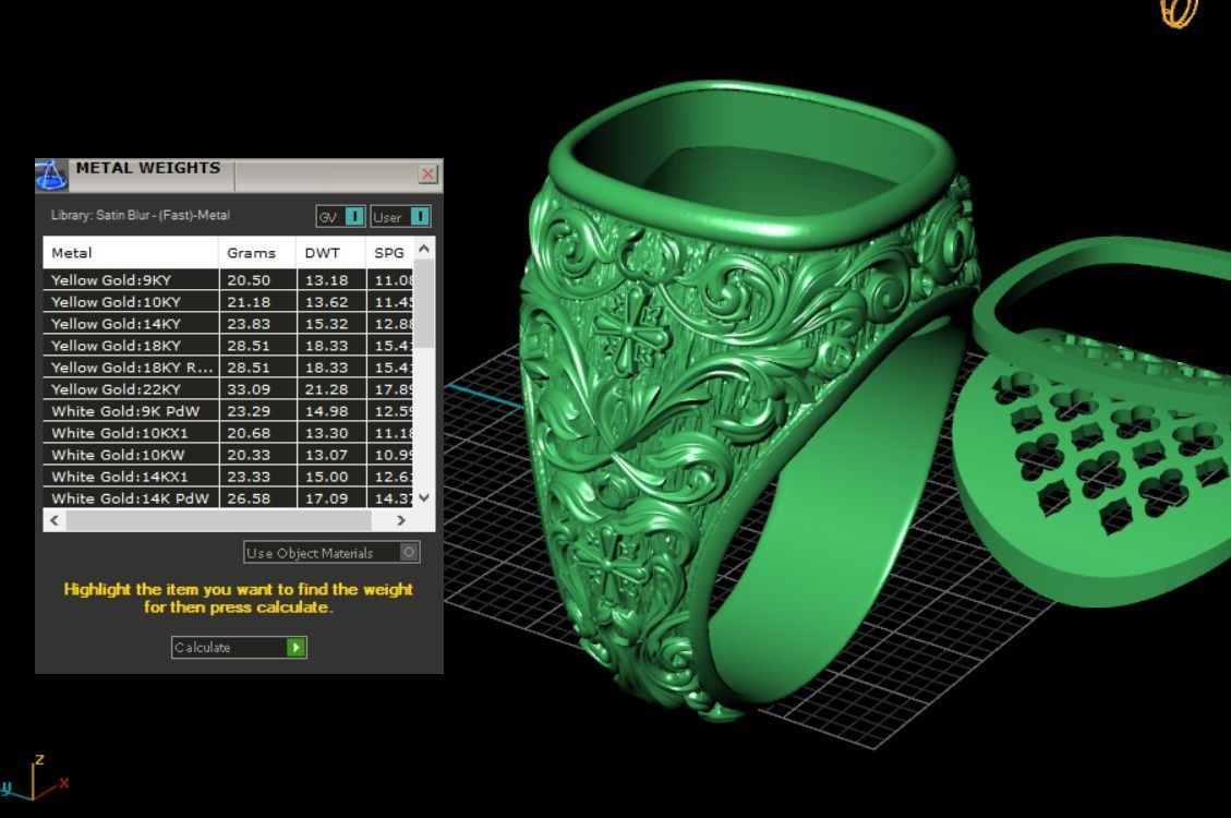 Men ring Cross 3D print model_13