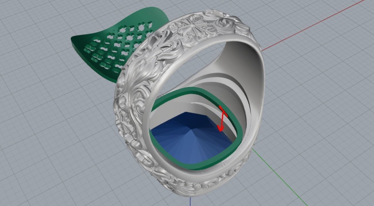 Men ring Cross 3D print model_11