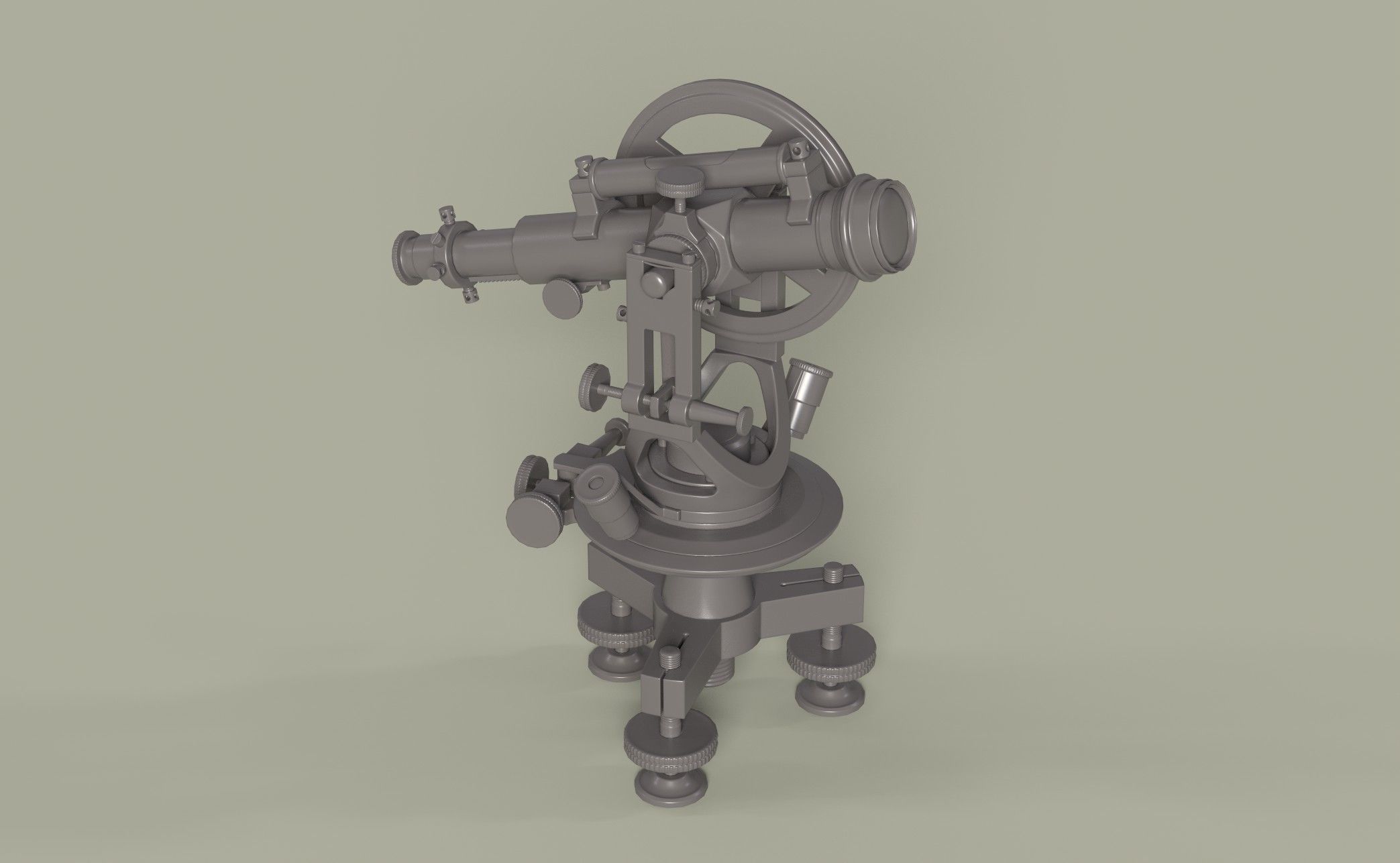 Theodolite PBR Game-Ready Low-poly 3D model_9