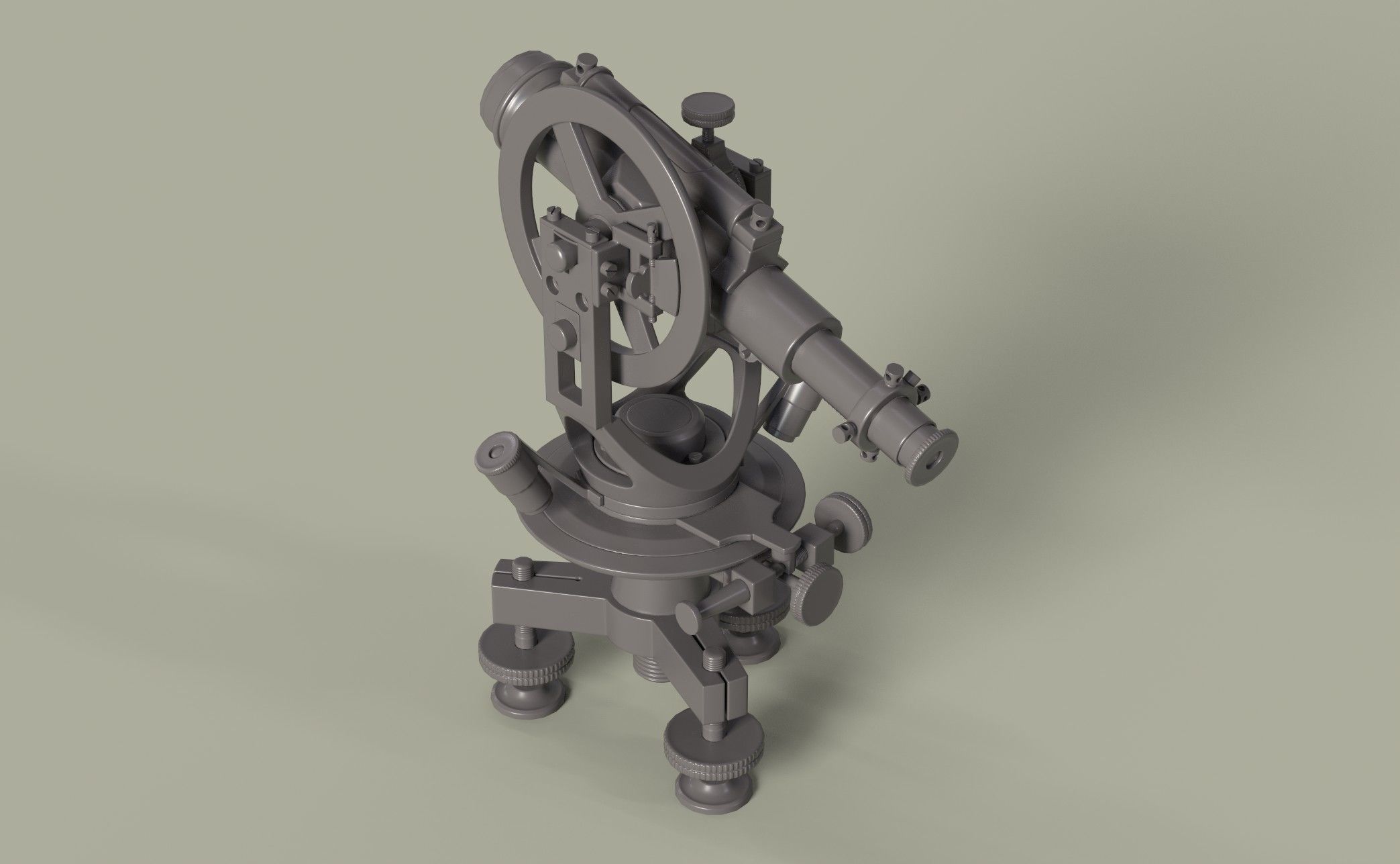 Theodolite PBR Game-Ready Low-poly 3D model_11