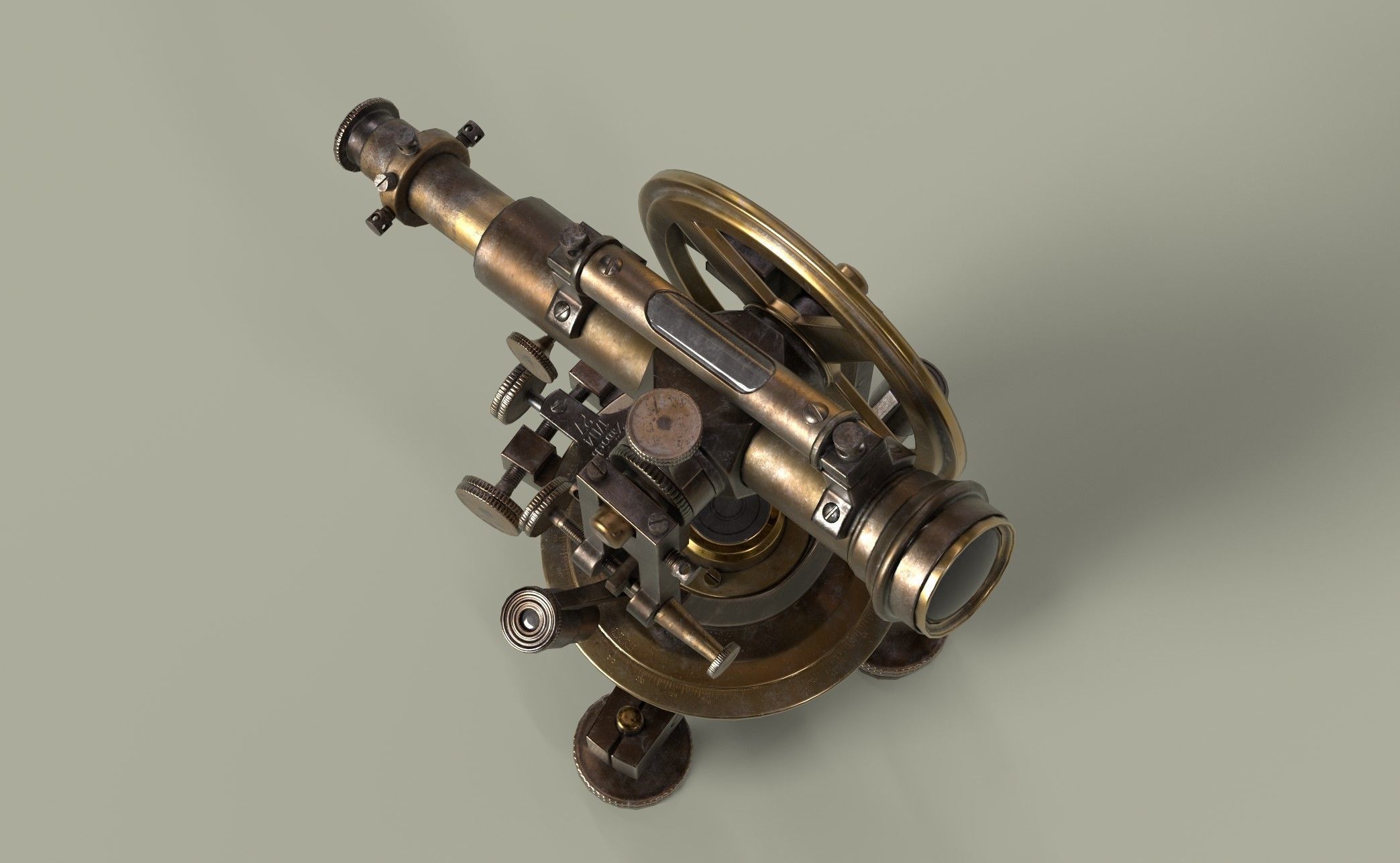Theodolite PBR Game-Ready Low-poly 3D model_4