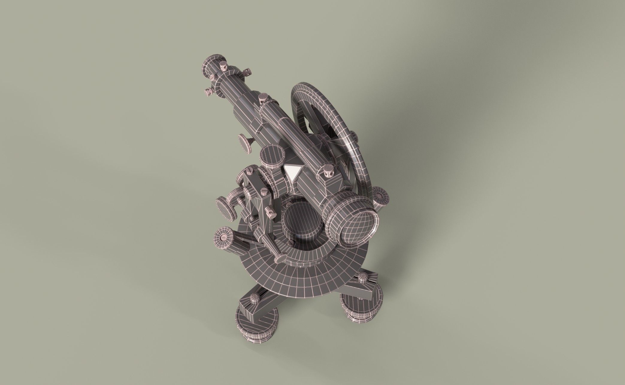 Theodolite PBR Game-Ready Low-poly 3D model_12