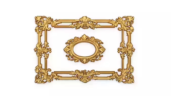 Plaster decorative frame ornament 16