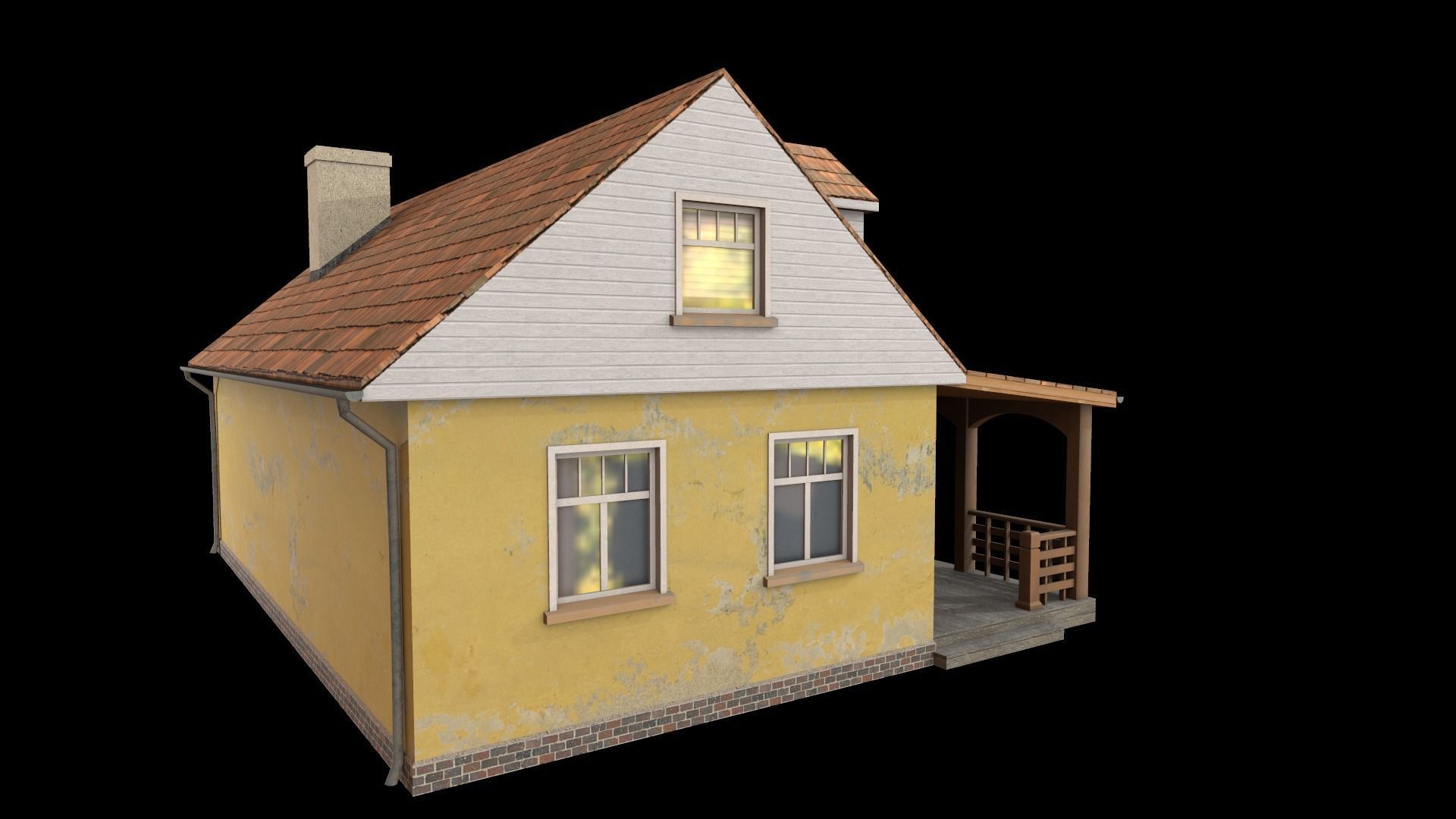 house  Low-poly 3D model_6