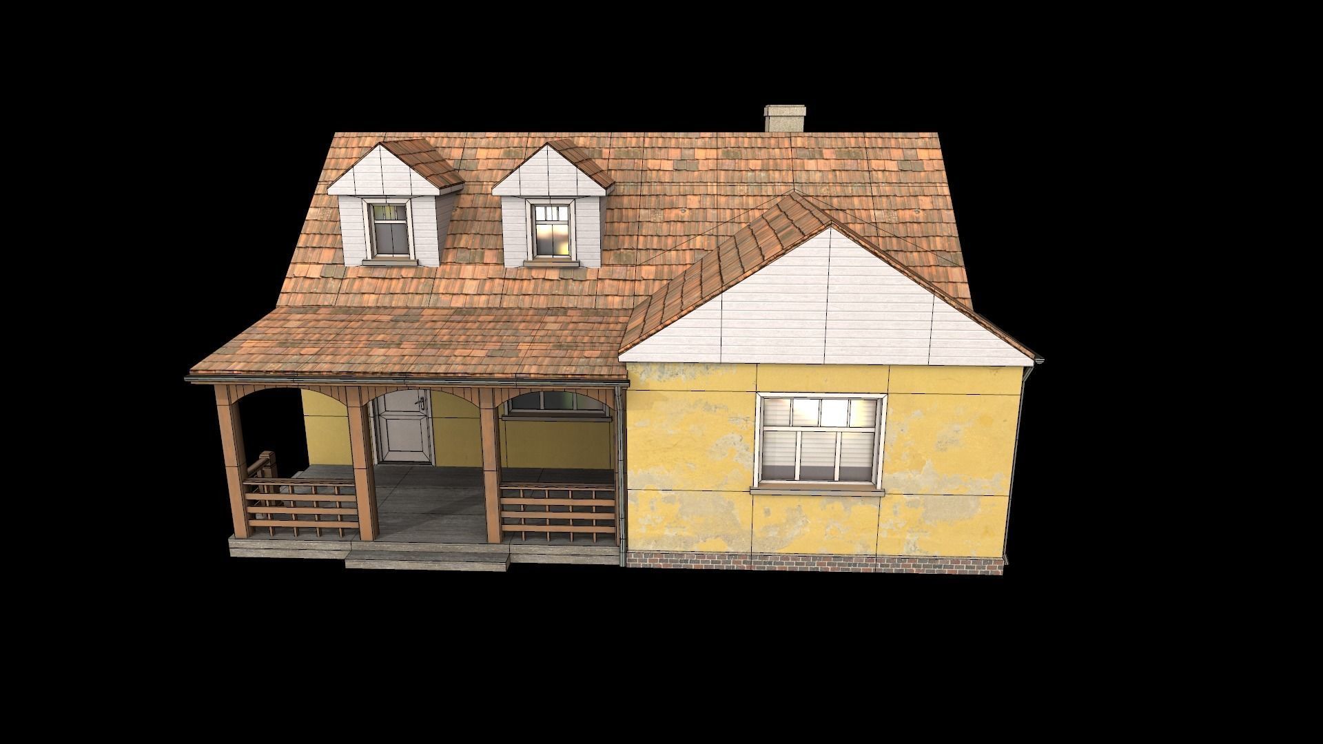 house  Low-poly 3D model_10
