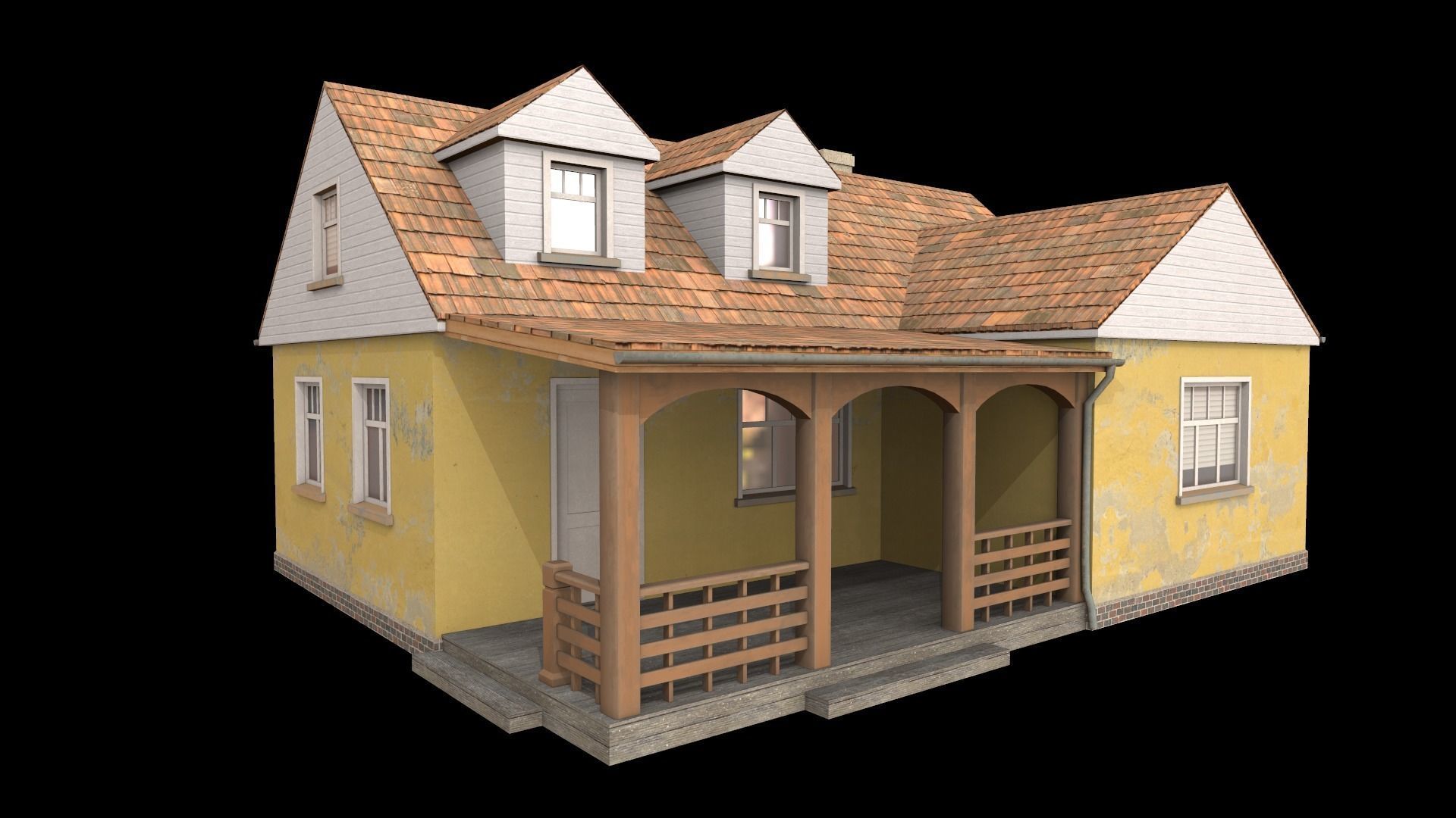 house  Low-poly 3D model_8