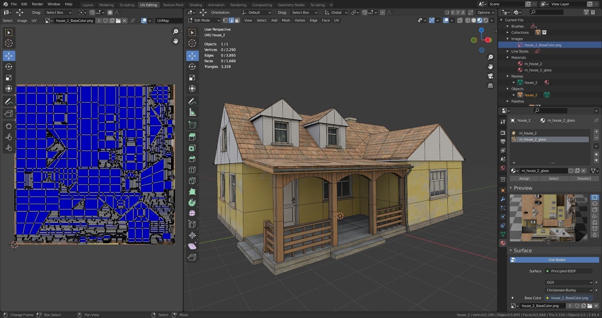 house  Low-poly 3D model_12