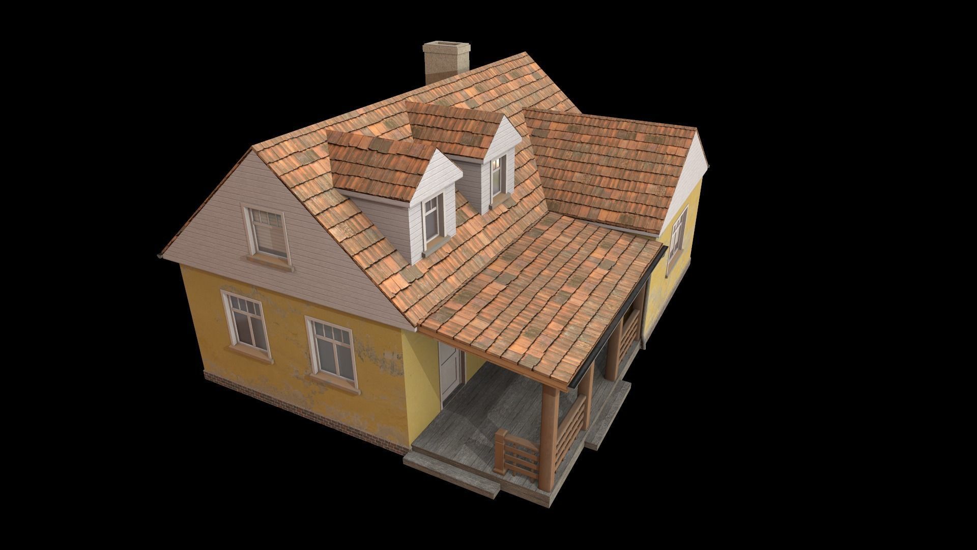 house  Low-poly 3D model_9
