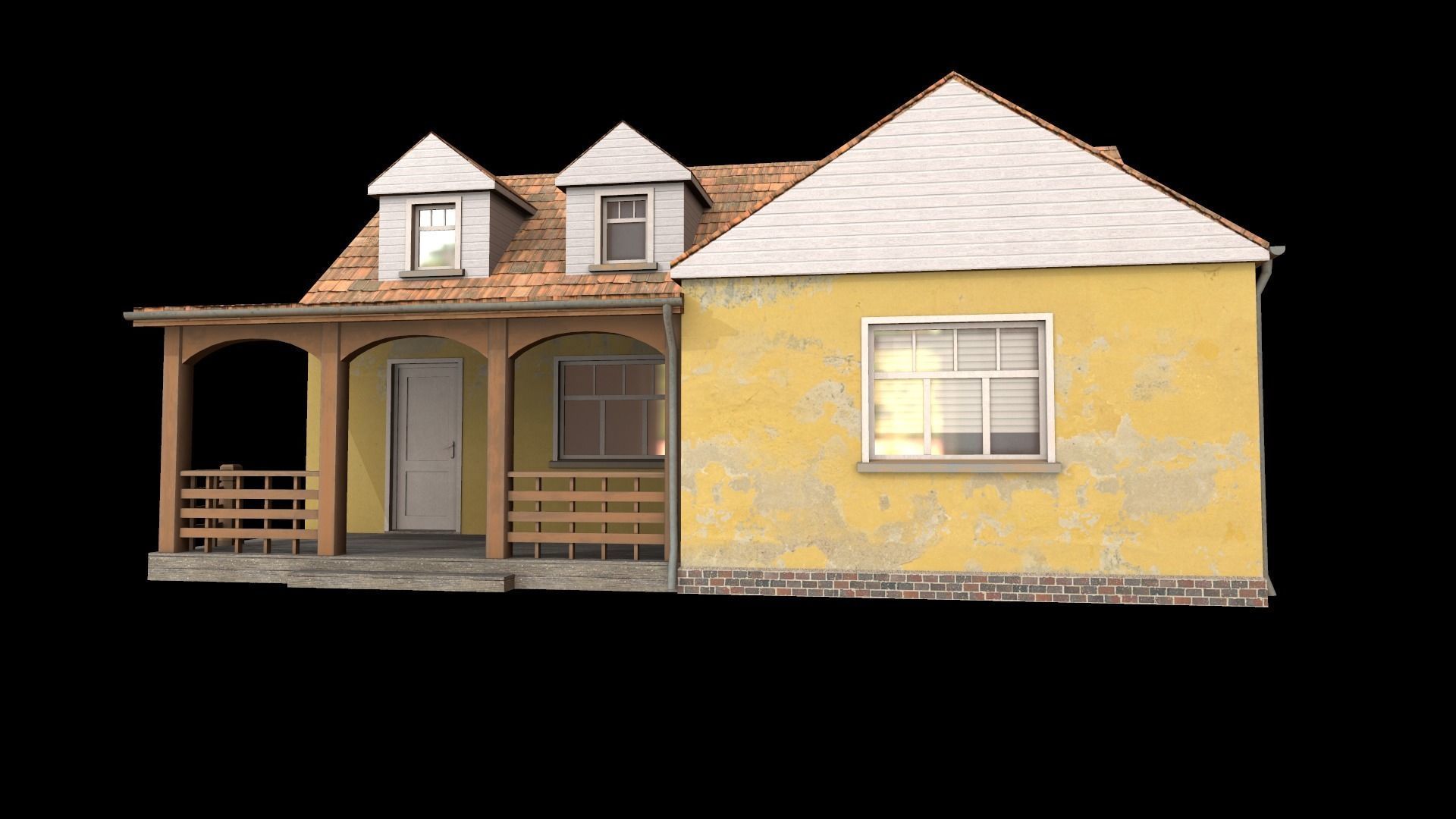 house  Low-poly 3D model_2