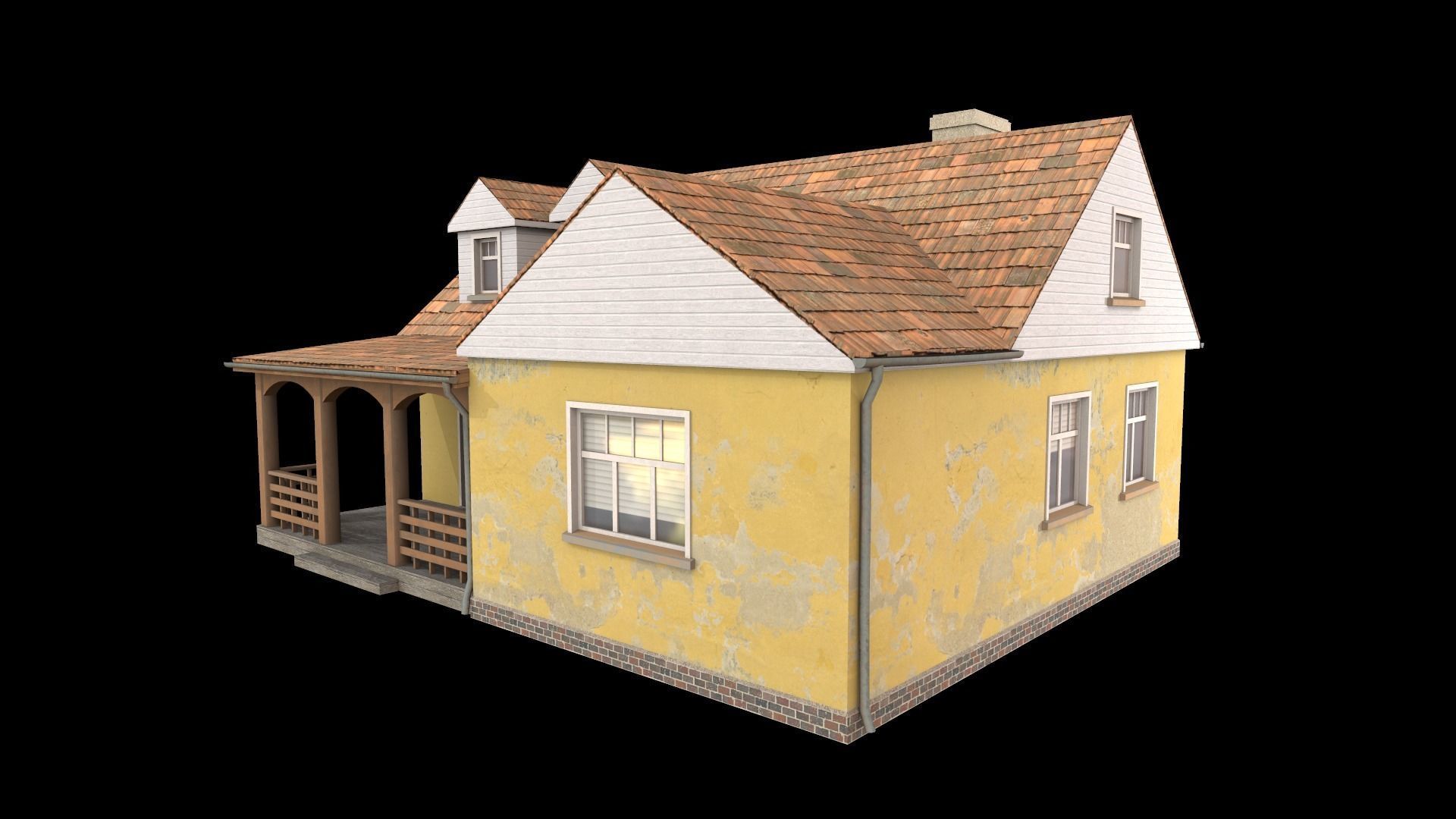 house  Low-poly 3D model_3