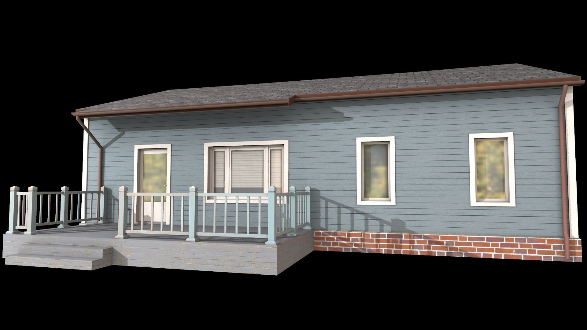 house  Low-poly 3D model_9