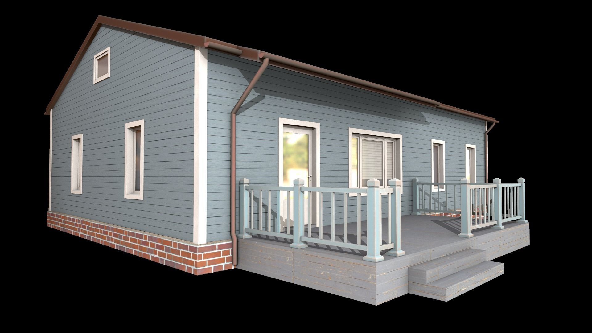 house  Low-poly 3D model_8