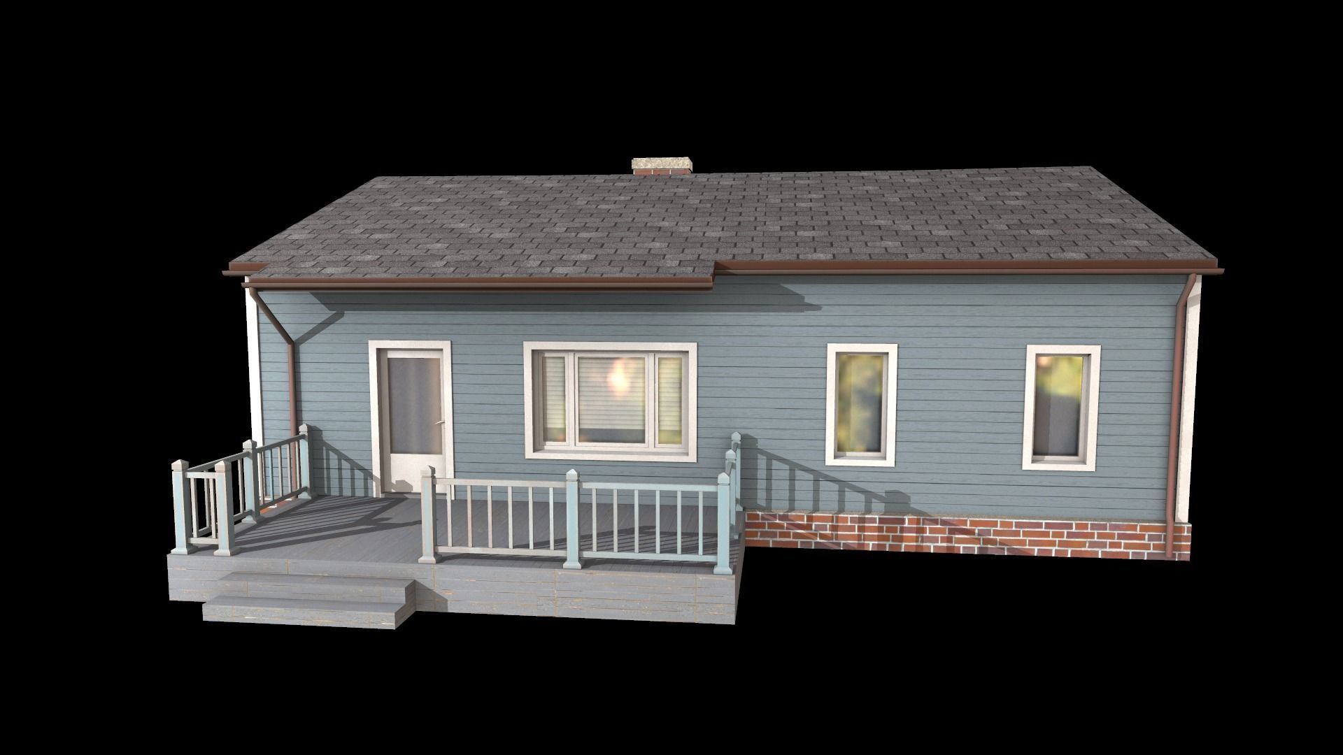 house  Low-poly 3D model_2