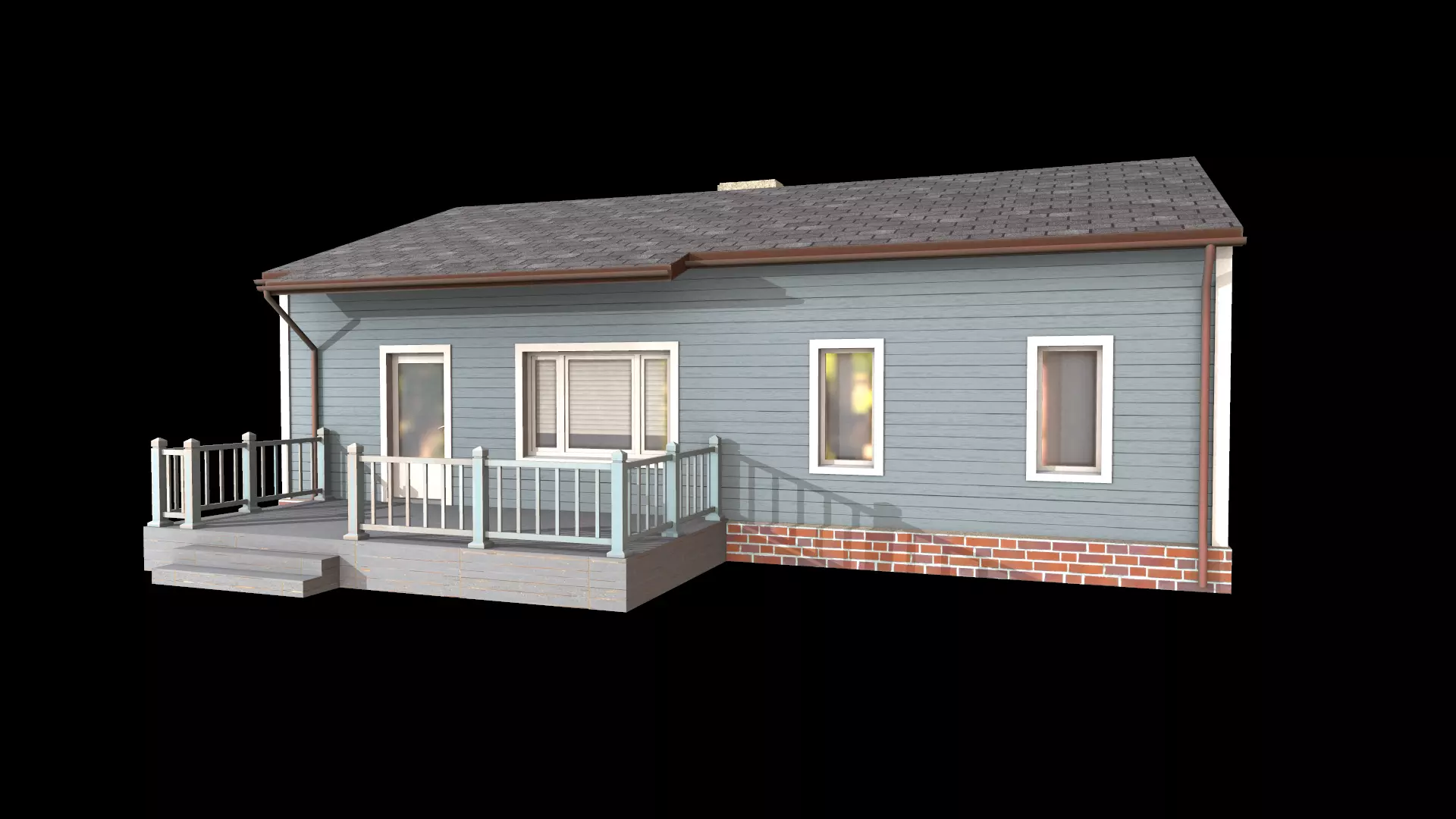 house  Low-poly 3D model_0