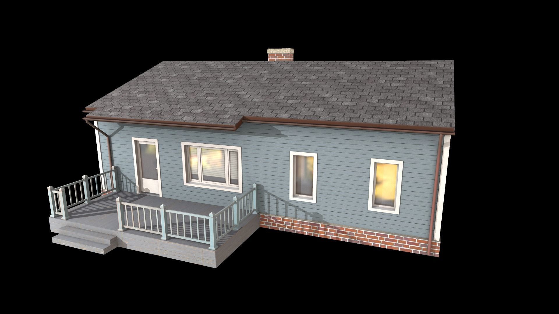 house  Low-poly 3D model_6