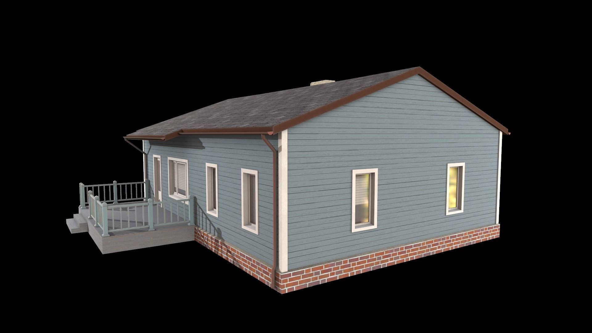house  Low-poly 3D model_5