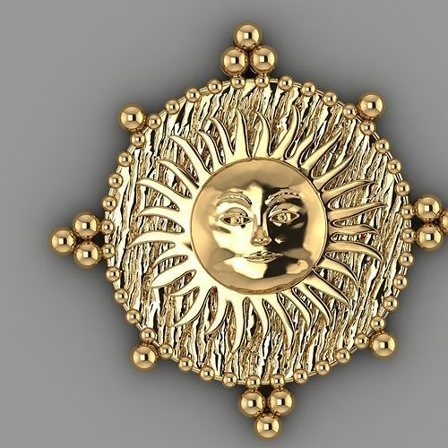 KADIN KOLYE GUNES KOLYE 3DM STL OBJ FBX render 3D BASKI MODELI  Free 3D print model