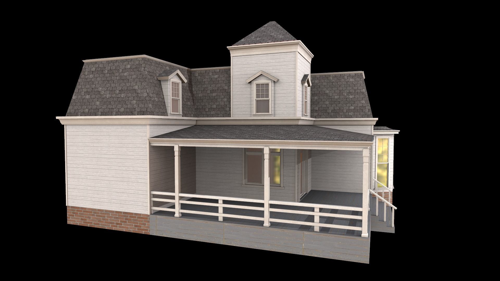 house  Low-poly 3D model_8