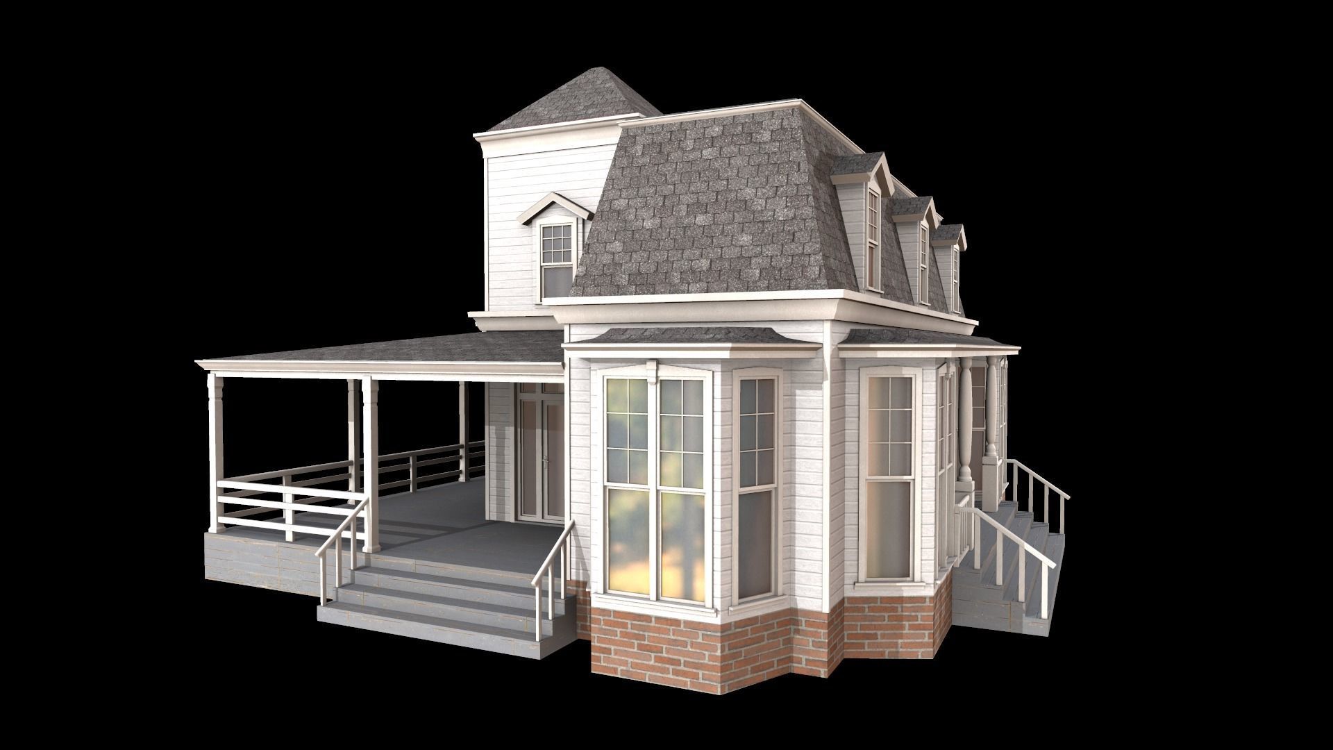 house  Low-poly 3D model_3