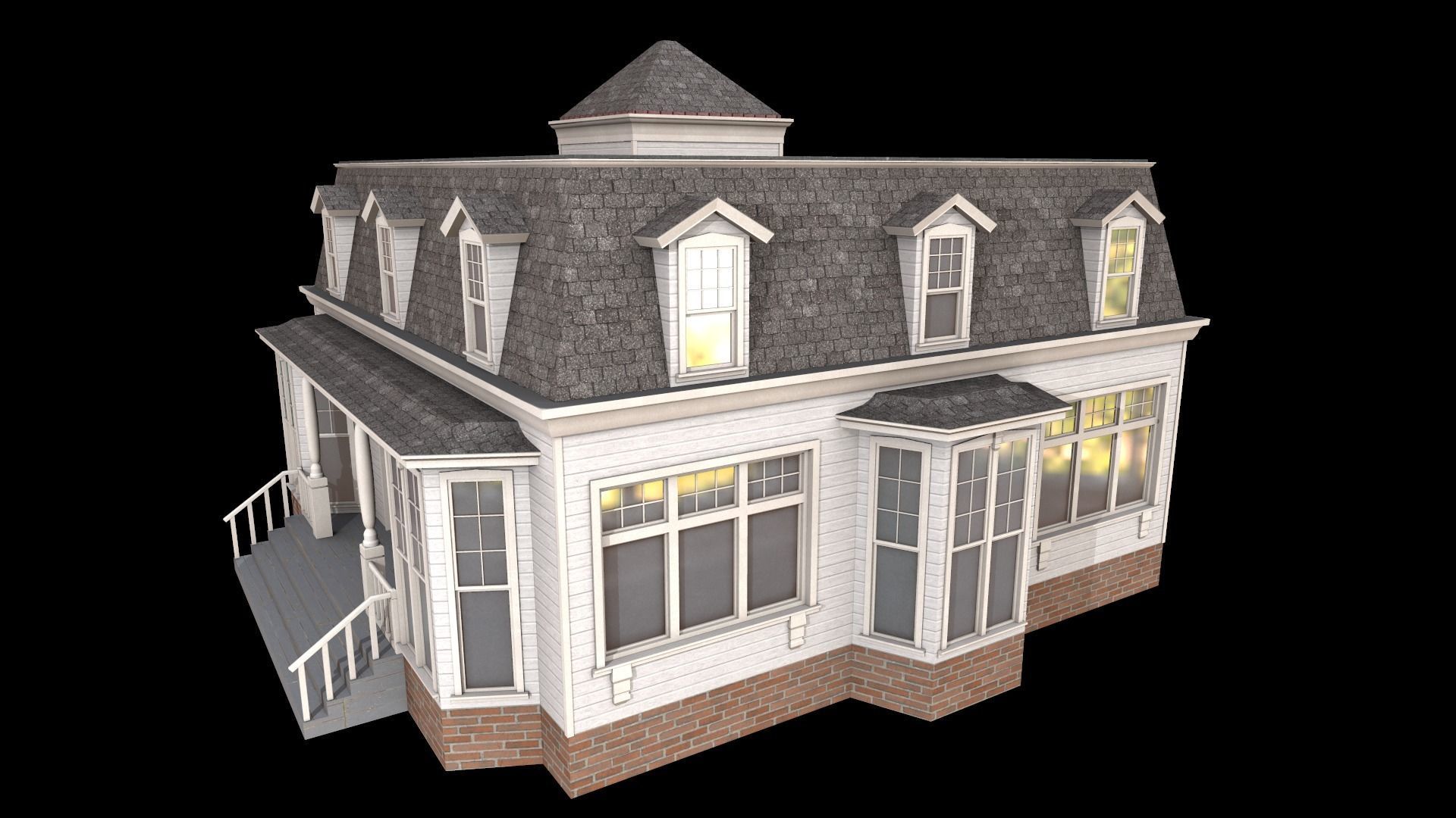 house  Low-poly 3D model_6