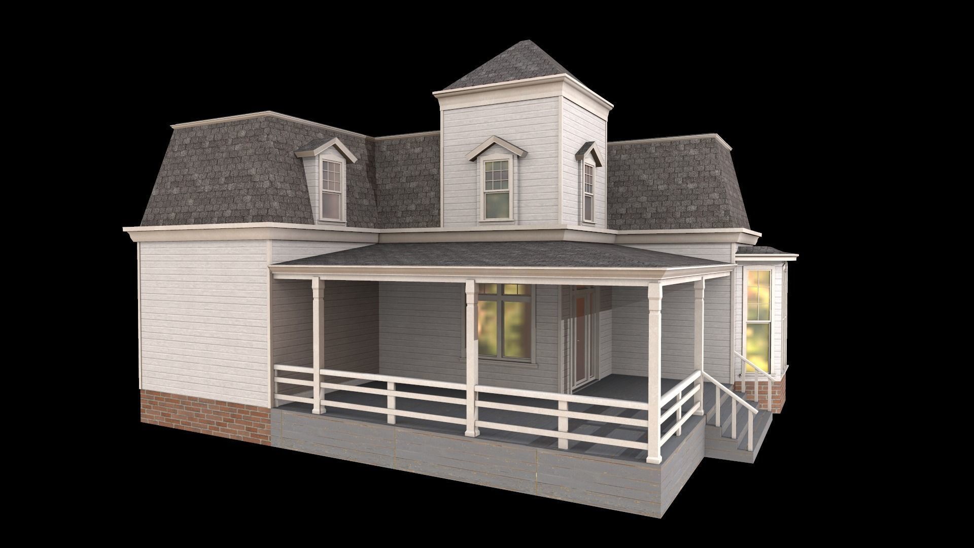 house  Low-poly 3D model_10