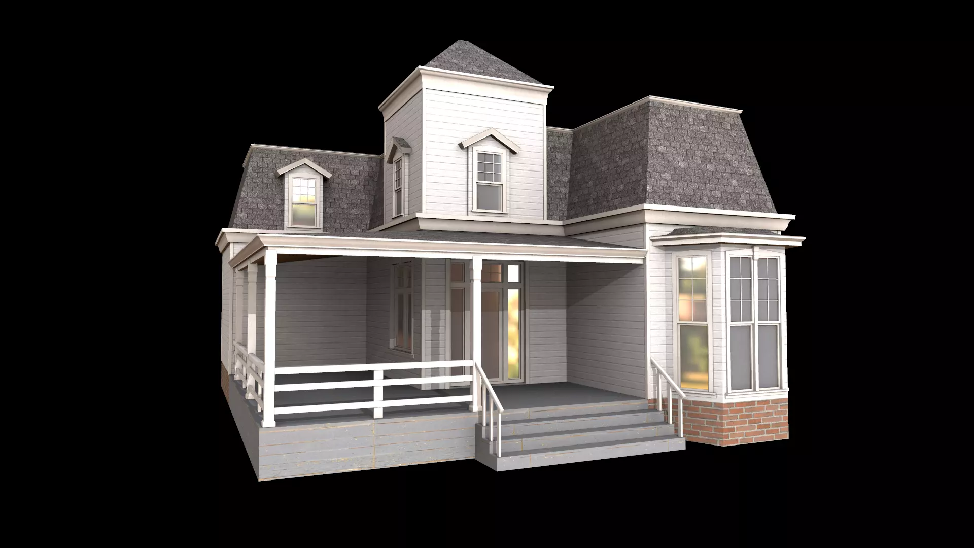house  Low-poly 3D model_0