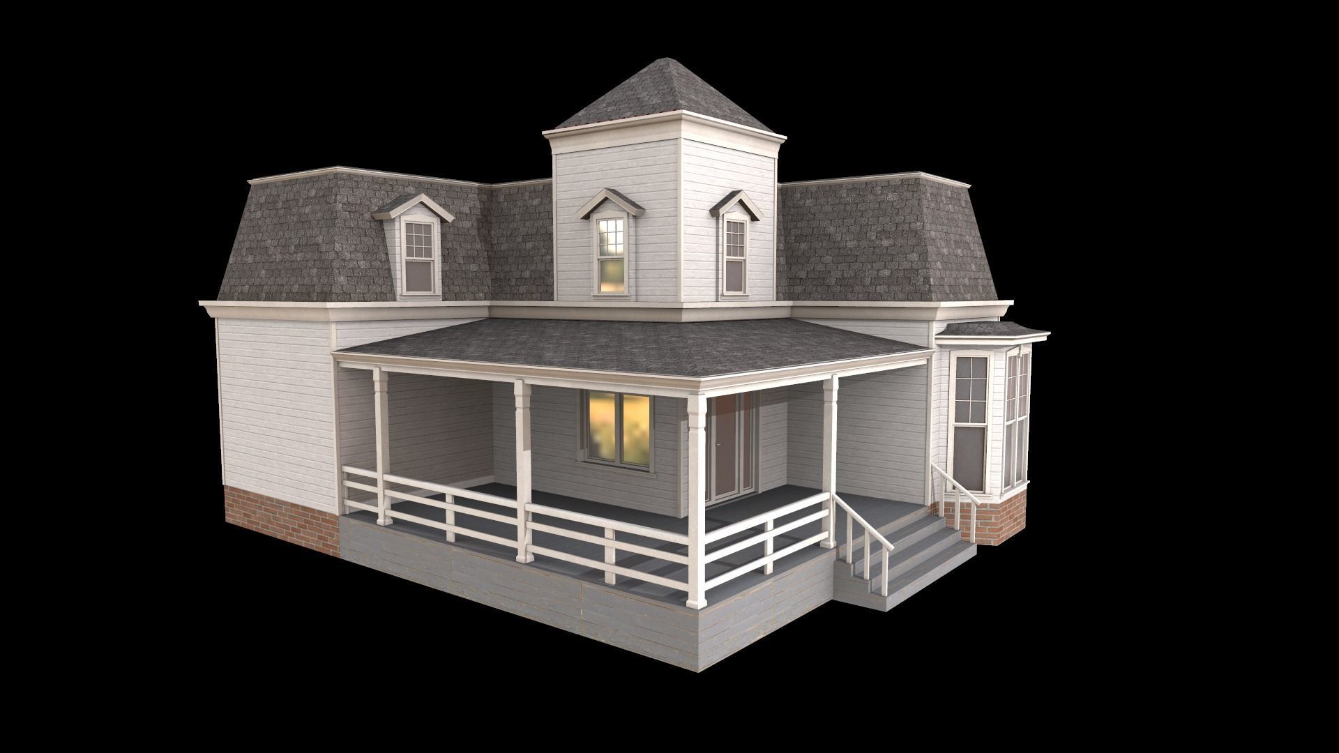 house  Low-poly 3D model_2