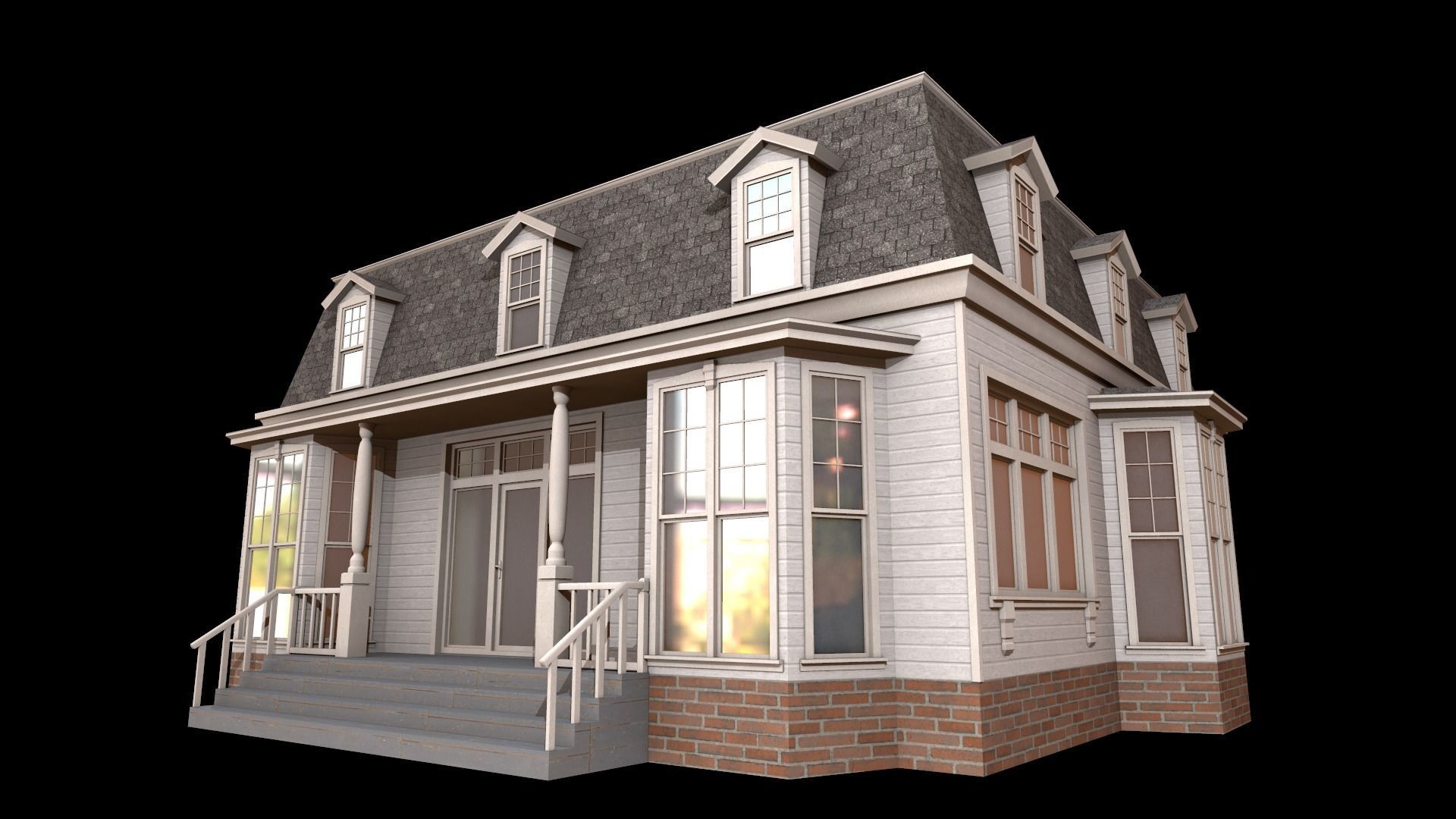 house  Low-poly 3D model_5
