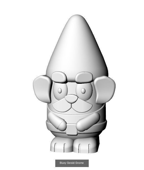 Bluey Garden Gnomes 3D Model Collection_2