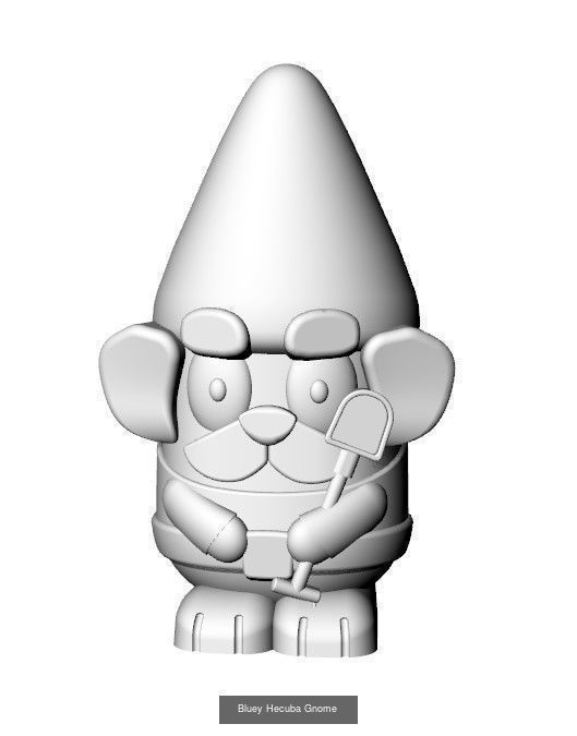 Bluey Garden Gnomes 3D Model Collection_3