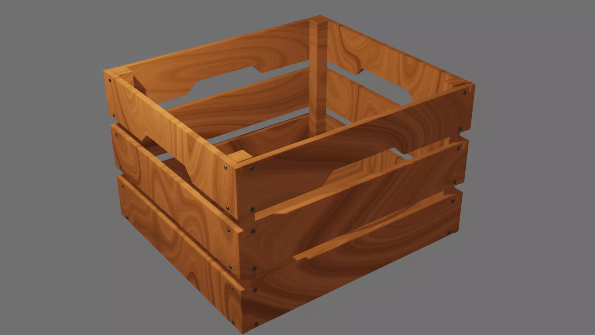 Wooden Crate Free low-poly 3D model_0