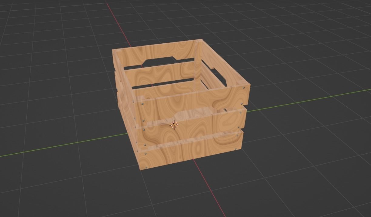 Wooden Crate Free low-poly 3D model_1