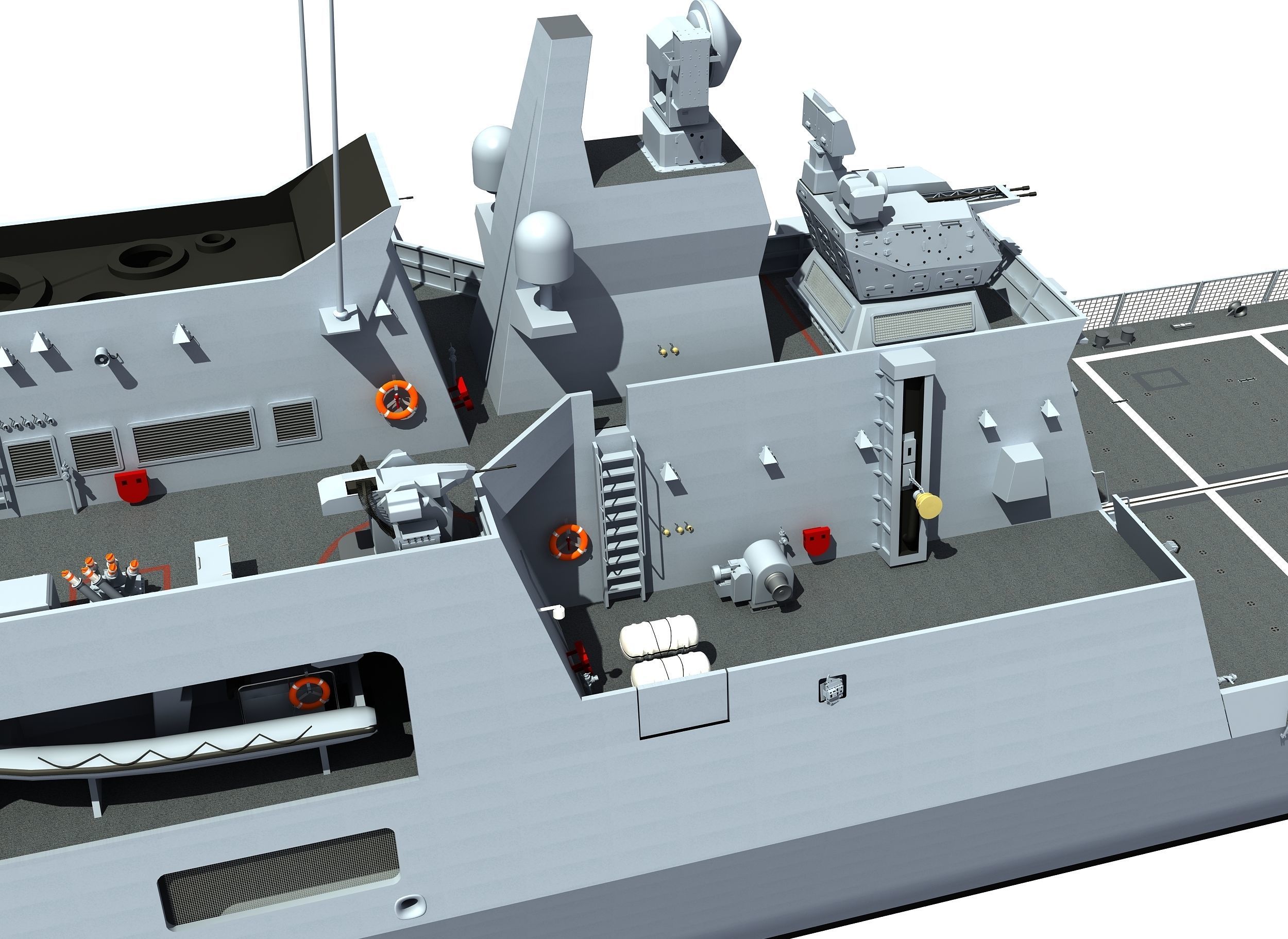 TCG ISTANBUL TURKISH ISTIF CLASS FRIGATE 3D model_12