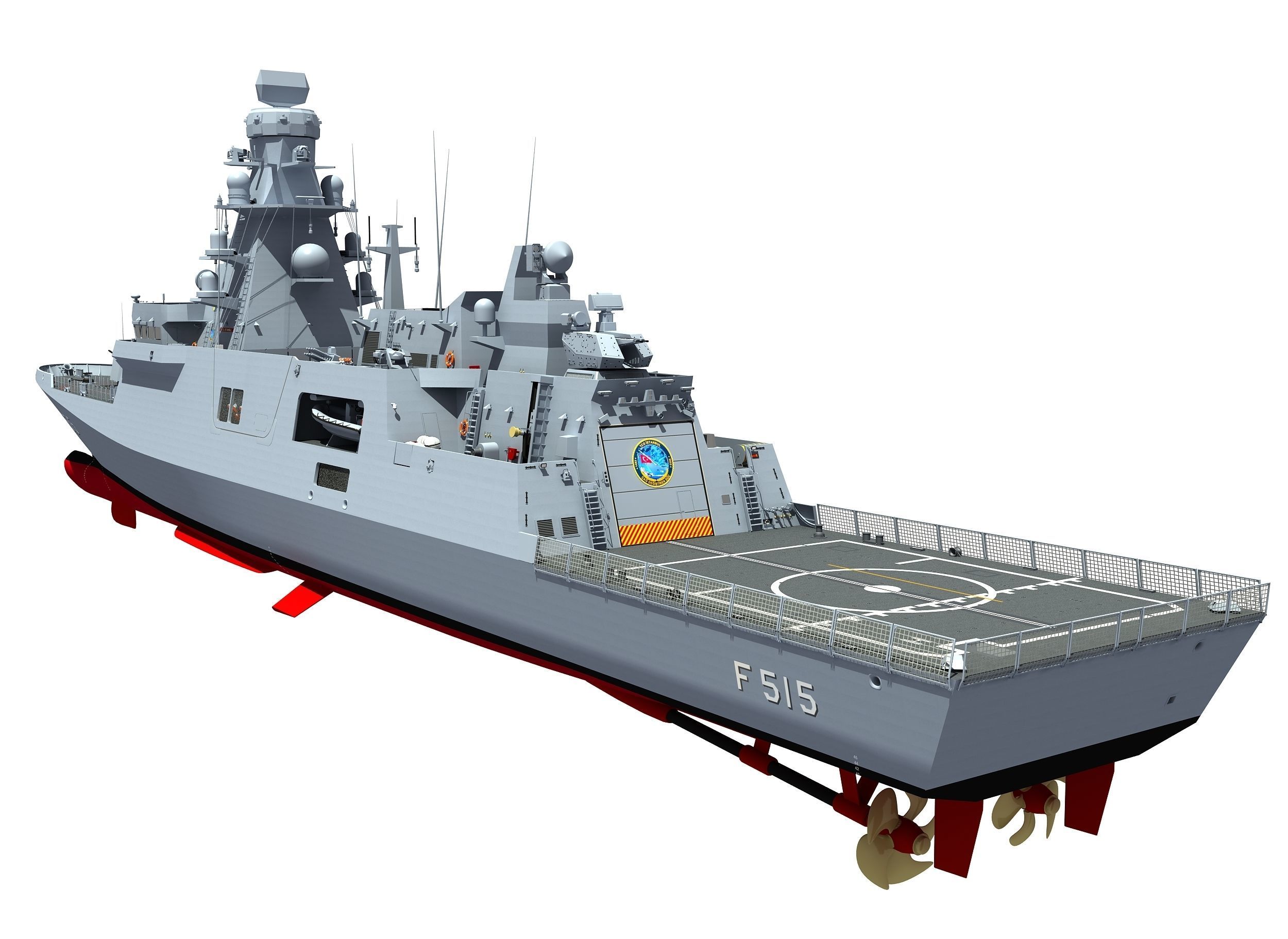TCG ISTANBUL TURKISH ISTIF CLASS FRIGATE 3D model_2