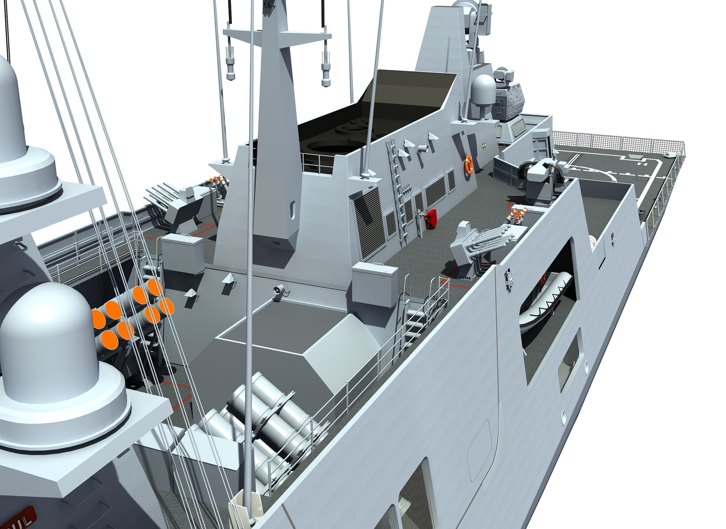TCG ISTANBUL TURKISH ISTIF CLASS FRIGATE 3D model_10