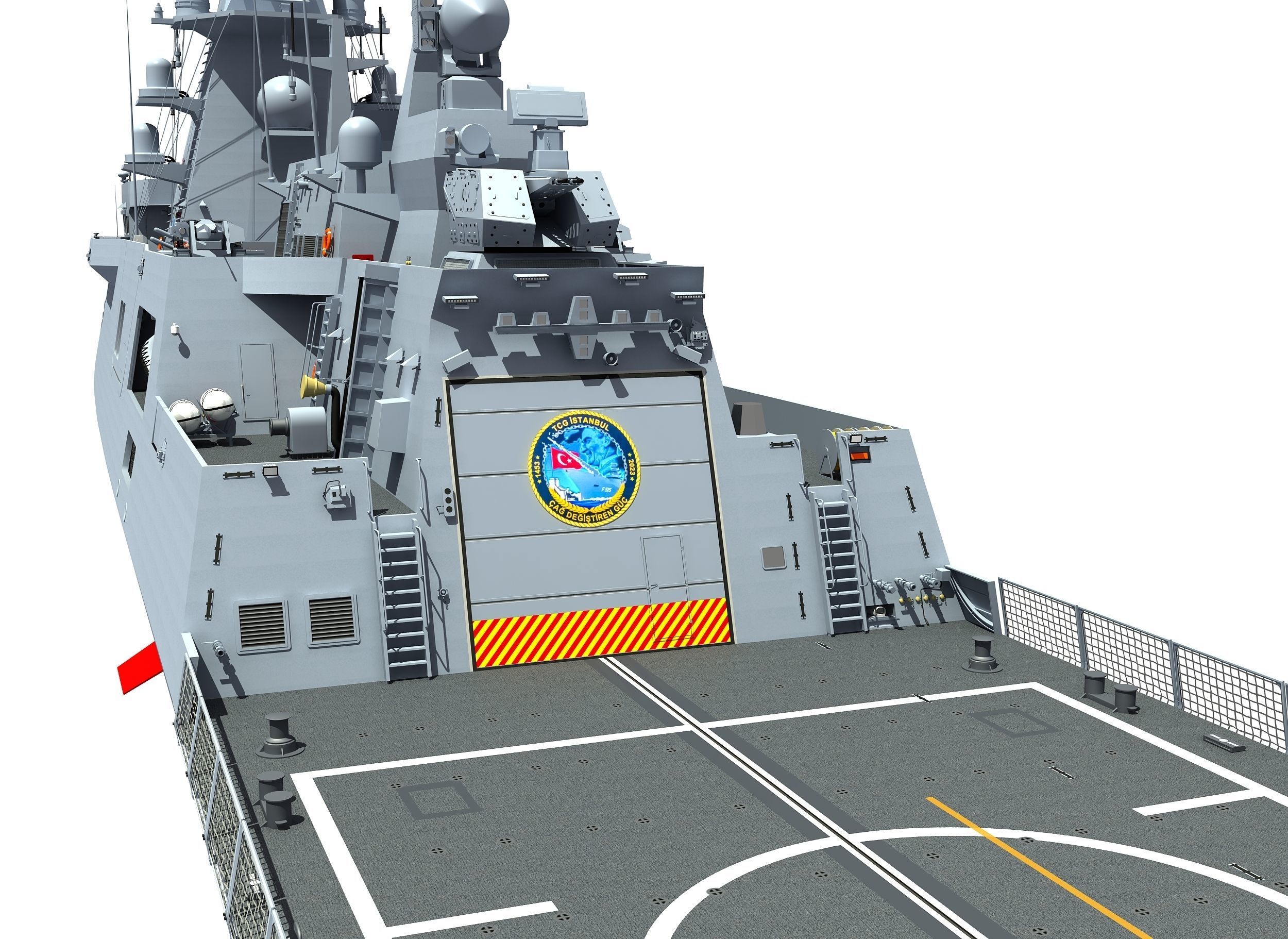 TCG ISTANBUL TURKISH ISTIF CLASS FRIGATE 3D model_11