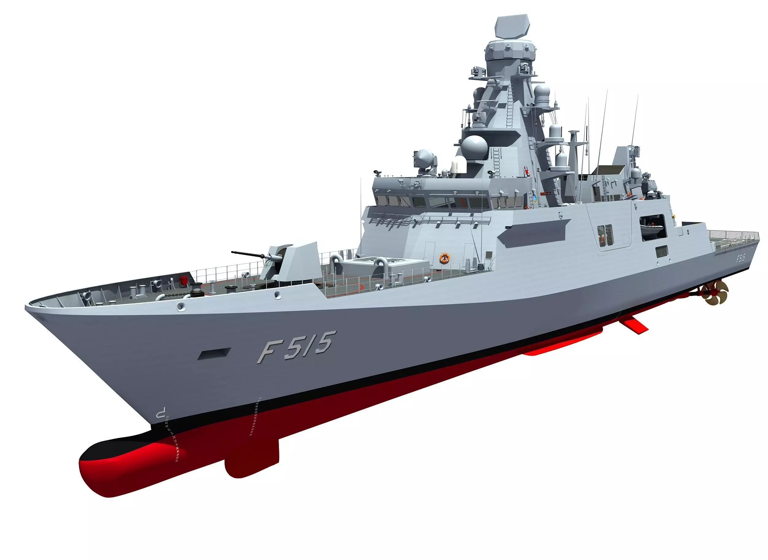 TCG ISTANBUL TURKISH ISTIF CLASS FRIGATE 3D model_0
