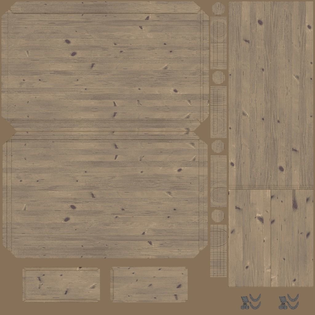 Coffee Table Low-poly 3D model_16