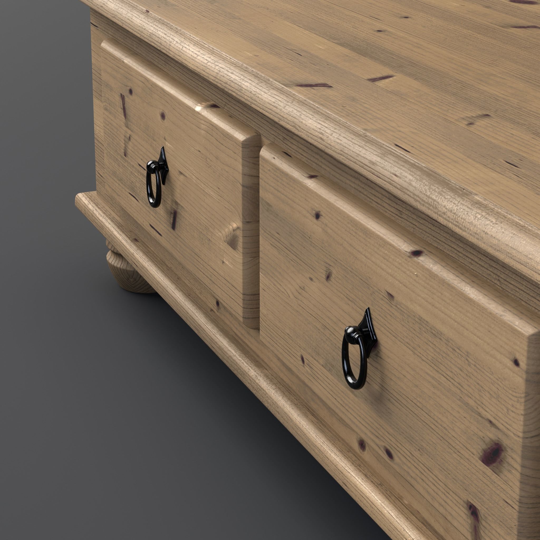 Coffee Table Low-poly 3D model_8