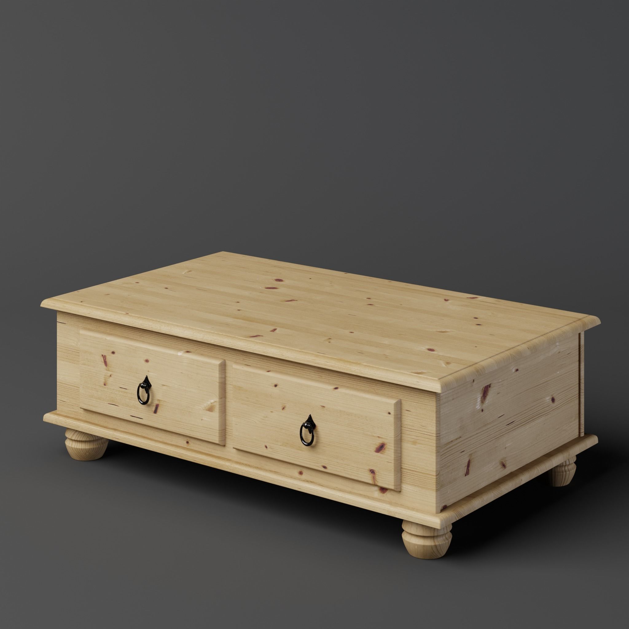 Coffee Table Low-poly 3D model_3