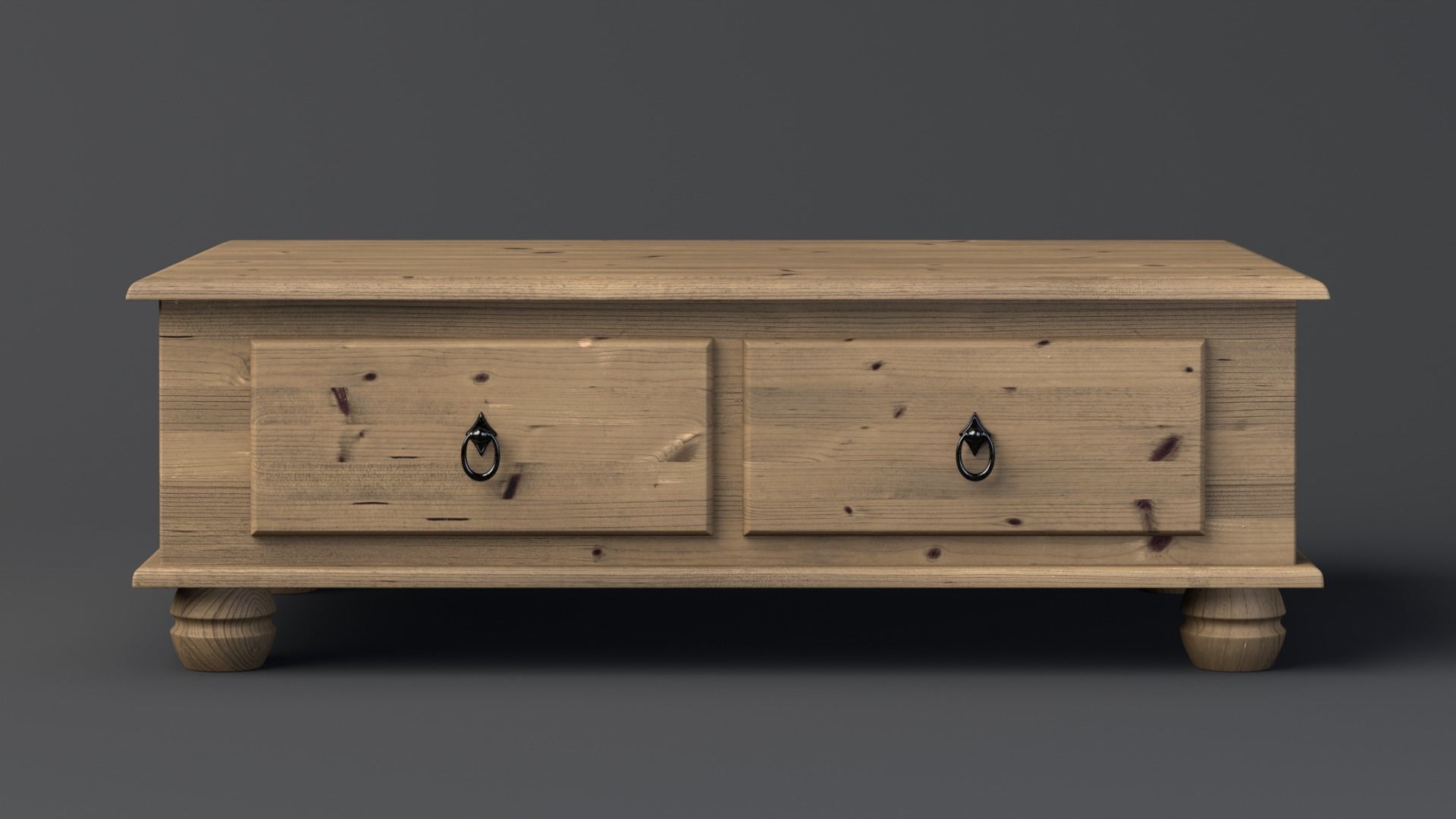 Coffee Table Low-poly 3D model_10