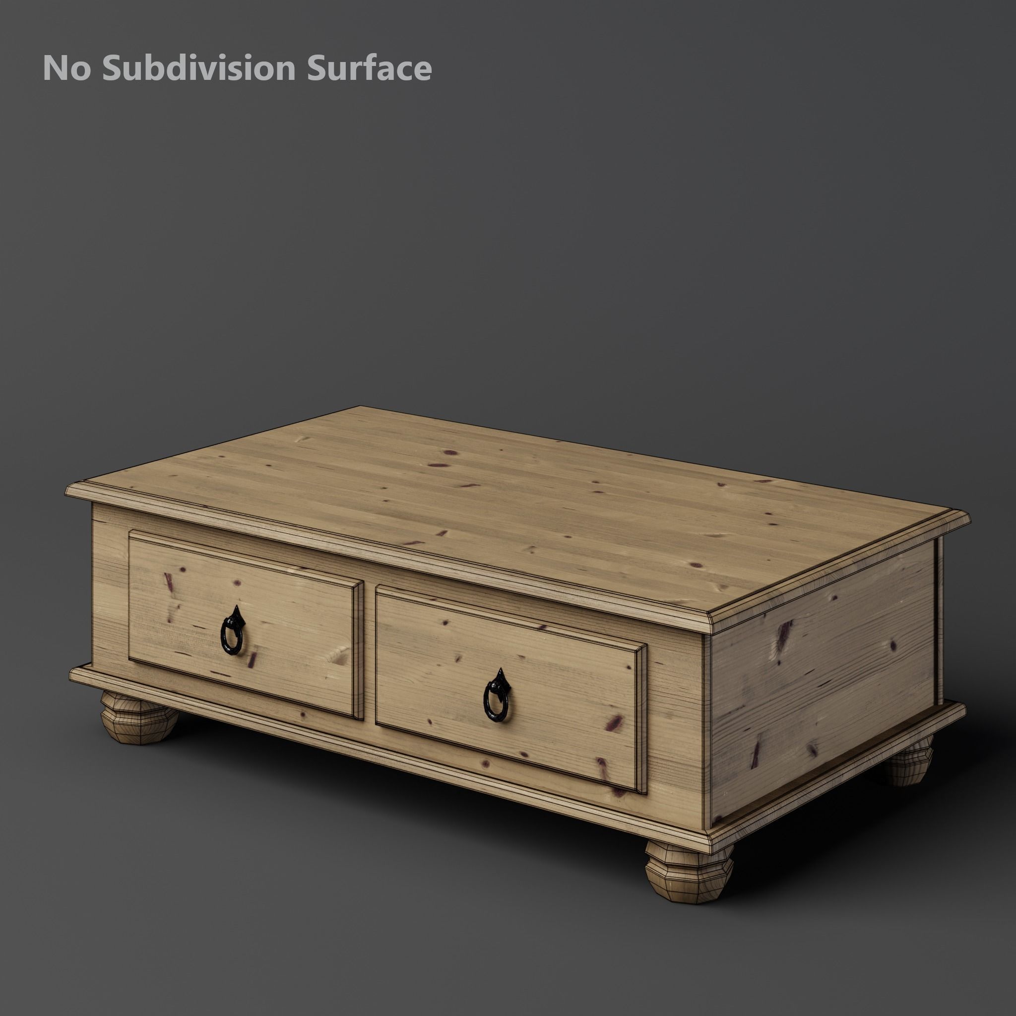 Coffee Table Low-poly 3D model_13