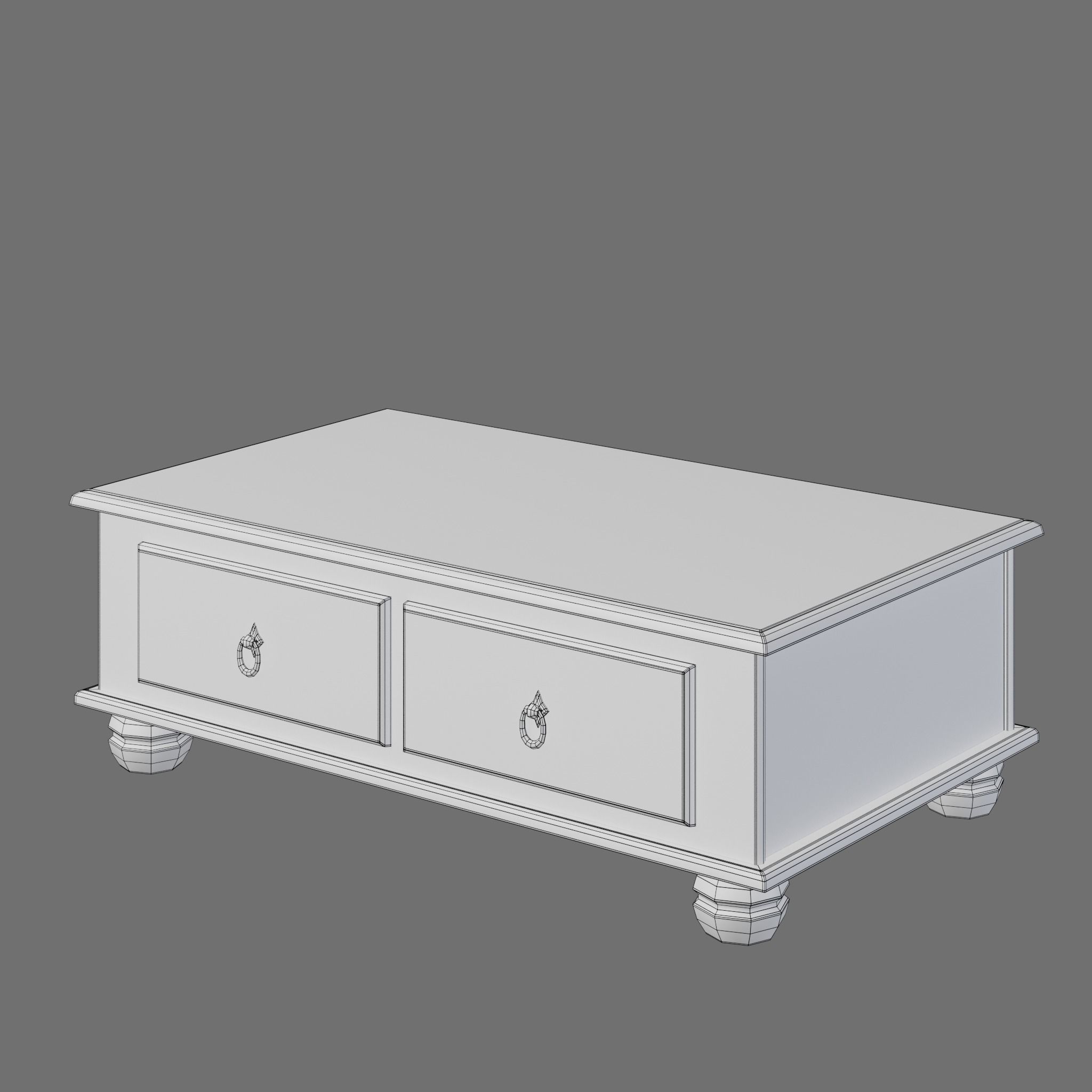 Coffee Table Low-poly 3D model_17