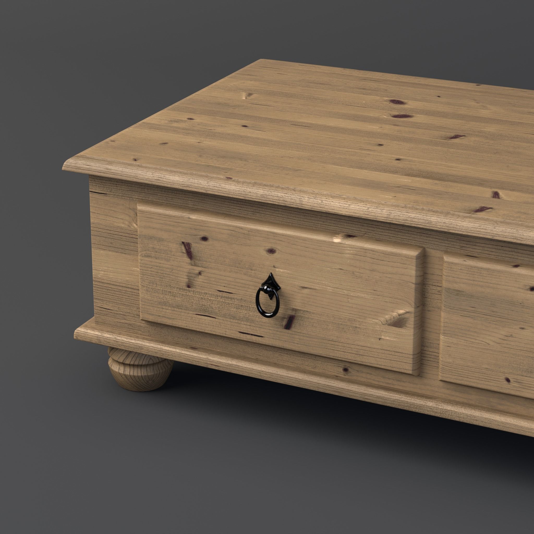 Coffee Table Low-poly 3D model_7