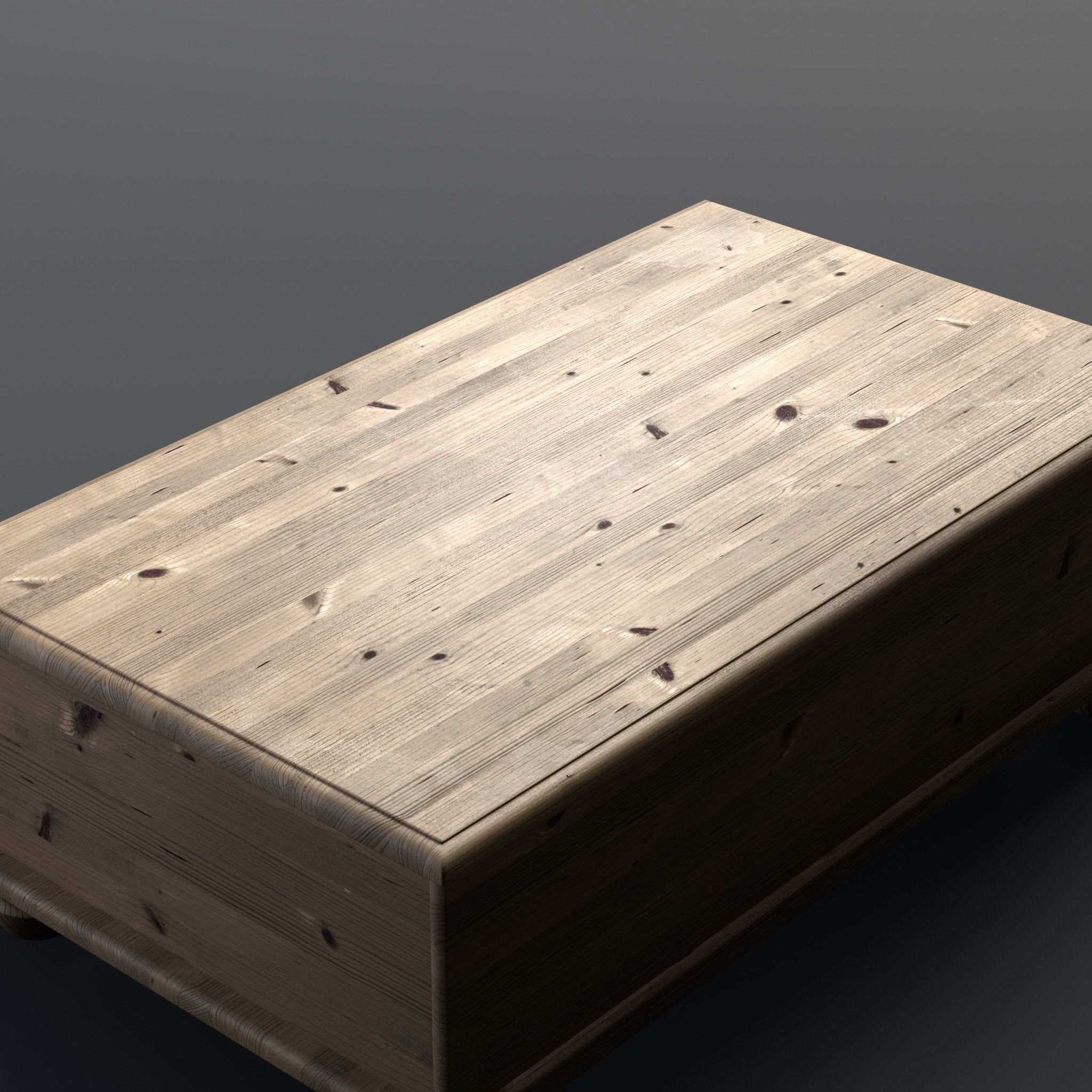 Coffee Table Low-poly 3D model_9