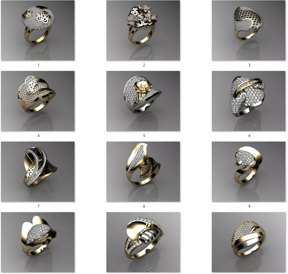 130 adet 3d ring 3D print model_0