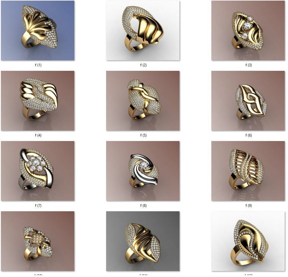 130 adet 3d ring 3D print model_2