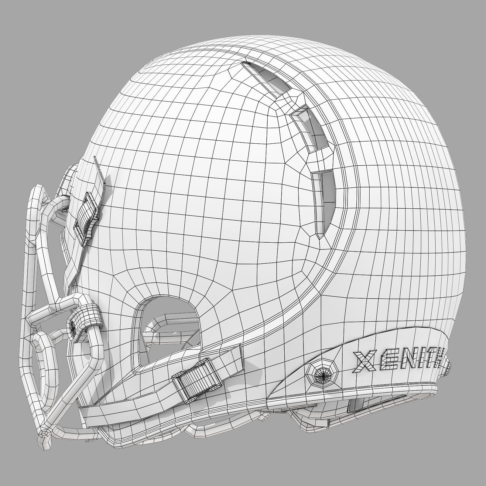 Xenith x2e helmet 3D model_12