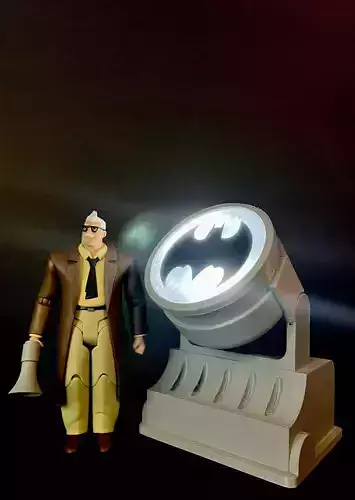 Batman the Animated Series DC Collectibles Scale Bat Signal 3D print model Batman the Animated Series DC Collectibles Scale Bat Signal 3D print model